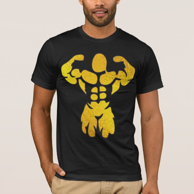T-shirt Bodybuilder Golden Foil (Devant)
