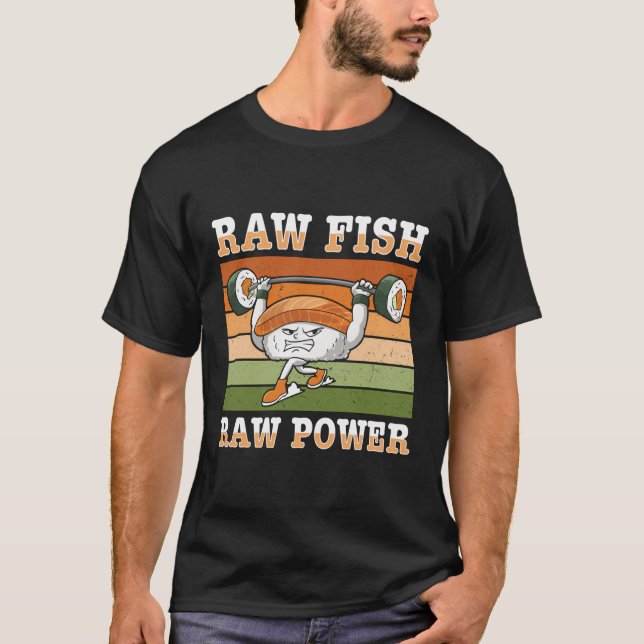 T-shirt Bodybuilder japonais de nourriture Sushi Lover Fit (Devant)