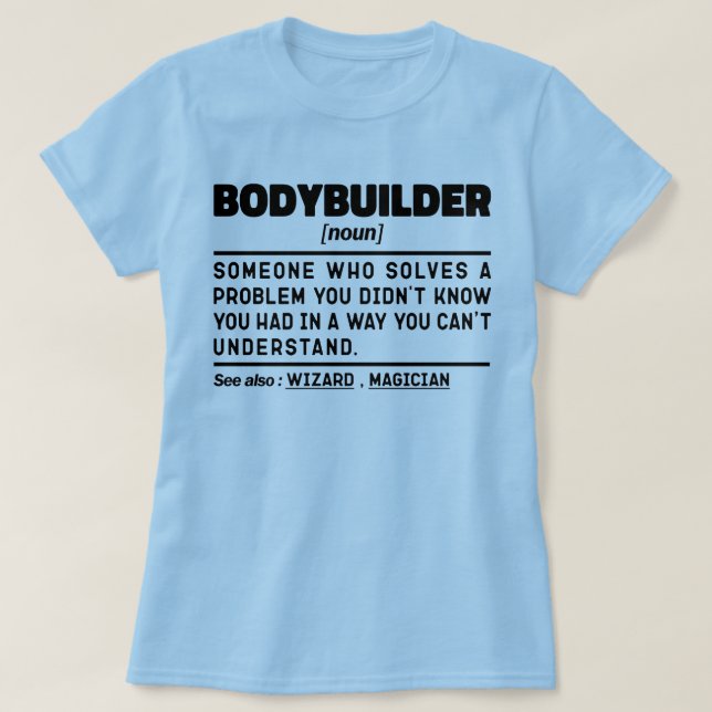 T-shirt Bodybuilder Noun Définition Fitness Lover Workout (Design devant)