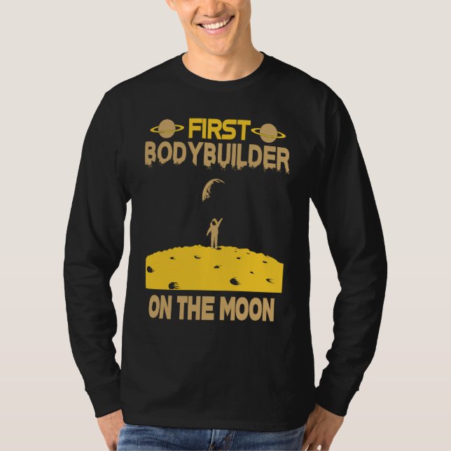 T-shirt Bodybuilder On The Moon (Devant)