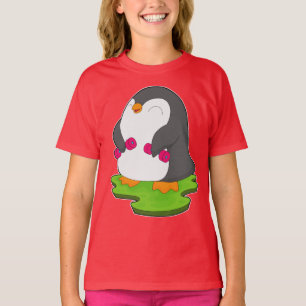 T-shirt Bodybuilder Penguin Dumbbells Bodybuilding