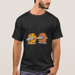 T-shirt Bodybuilding Dumbbell Pour Pizza
