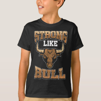 T-shirt Bodybuilding - Fitness Cadeau Fort Comme Bull Gym 