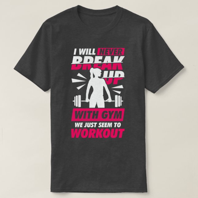 T-shirt Bodybuilding Gym Fitness Workout Girl Cadeau (Design devant)