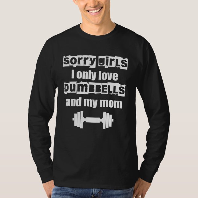 T-shirt bodybuilding gym saying dumbbells (Devant)