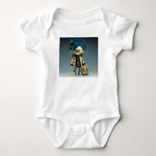 T - Shirt Bodysuit mit Whimsical Cartoon Animation