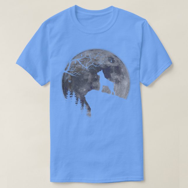 T-shirt Boer Under Moon Halloween Dog Lovers  (Design devant)