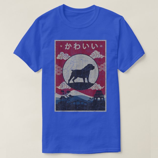 T-shirt Boerbol Design japonais Kawaii Chien Maman Papa  (Design devant)