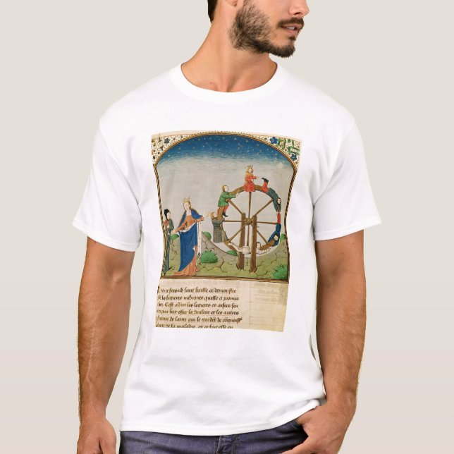T-shirt Boethius avec la roue de la fortune (Devant)