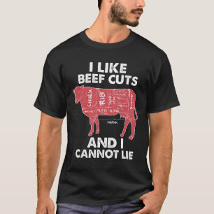 T-shirt Boeuf amusant Graphique I Boucher Barbecue
