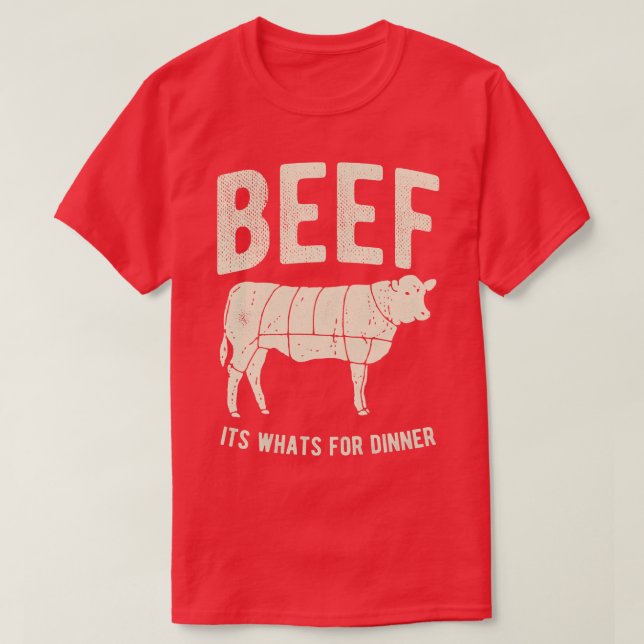 T-shirt Boeuf Ses Whats Pour Le Dîner (Design devant)