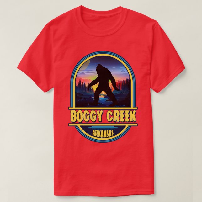 T-shirt Boggy Creek Arkansas insigne de voyage (Design devant)