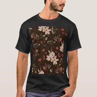 T-shirt Bohème Floral Dark : Aquarelle Motif