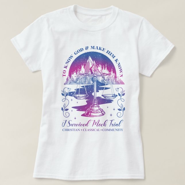 T-shirt Boho CC Tutor Connaître Dieu et le faire connaître (Design devant)