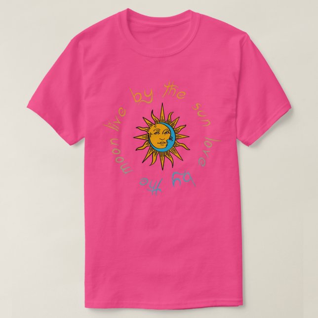 T-shirt Boho céleste du soleil et de la lune  (Design devant)