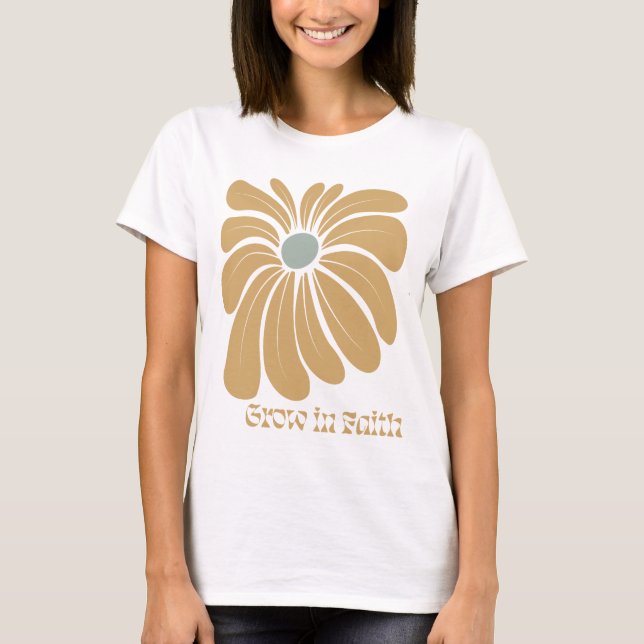 T-shirt Boho Christian se développe dans la foi Inspiratio (Devant)