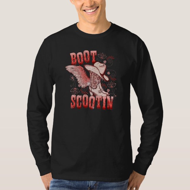 T-shirt Boho Cowgirl Boots Hat Boot Scooting Western Count (Devant)