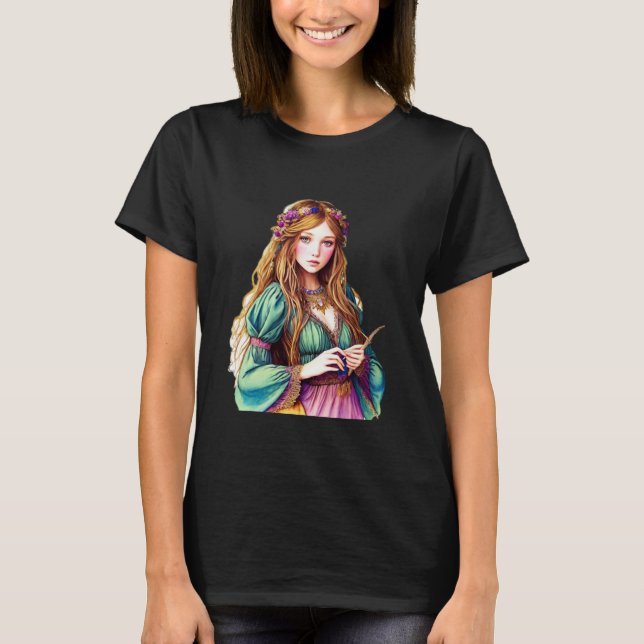 T-shirt Boho Cute Girl (Devant)