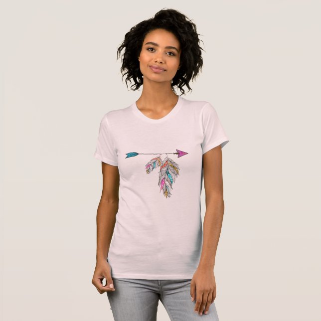 T-shirt Boho Feathers (Devant entier)