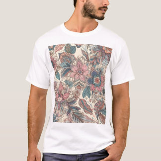 T-shirt Boho Floral Mandala Motif Art Imprimer