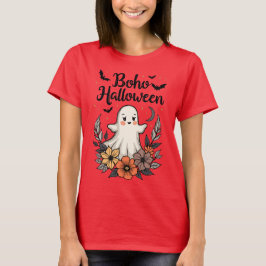 T-shirt Boho Halloween mignon fantôme