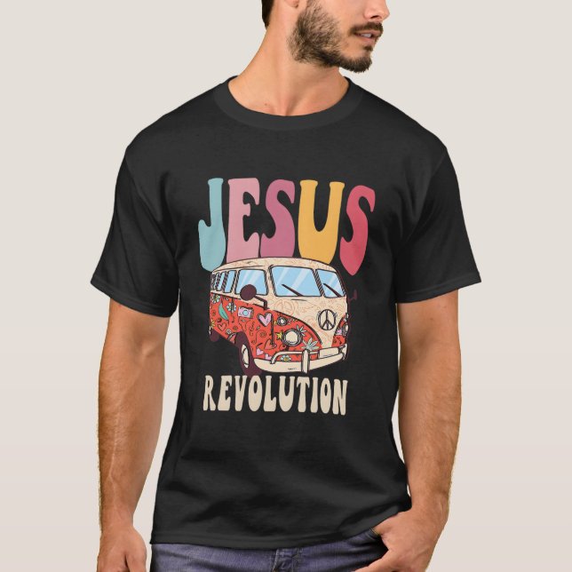 T-shirt Boho Jésus-Révolution Foi chrétienne Basée Jésus (Devant)