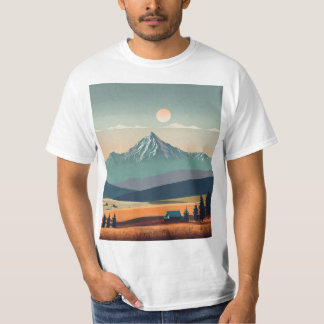 T-shirt "Boho Minimalist Mountain Vibes Tee"