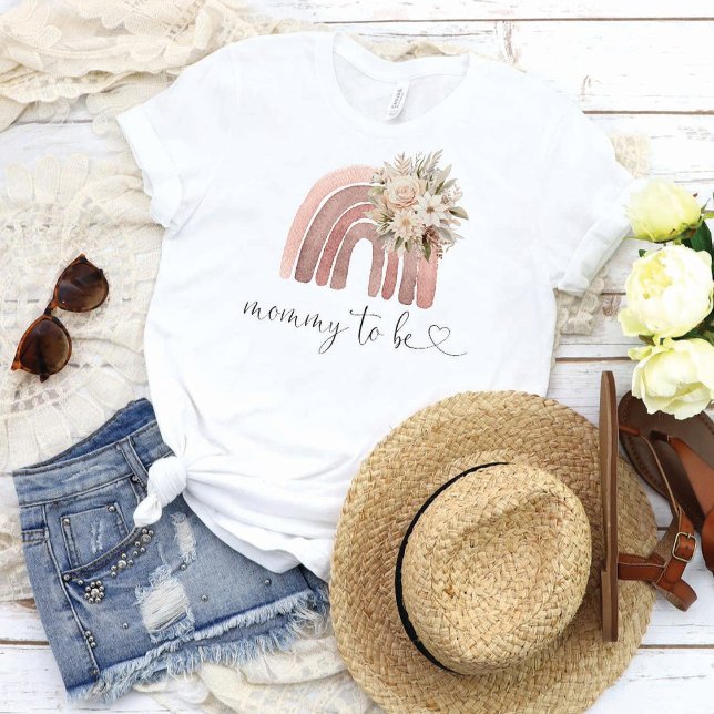 T-shirt Boho Rainbow Baby shower Maman à être (Créateur téléchargé)