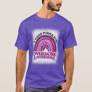T-shirt Boho Rainbow Je porte du violet pour la sensibilis