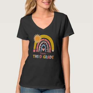 T-shirt Boho Rainbow Teacher Team Troisième Classe Premier