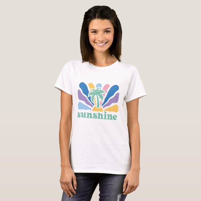T-shirt Boho Retro été (Devant entier)