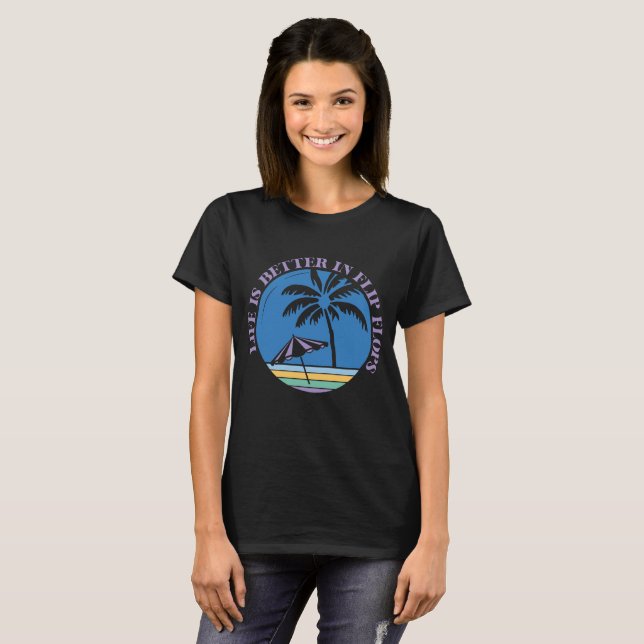 T-shirt Boho Retro été (Devant entier)