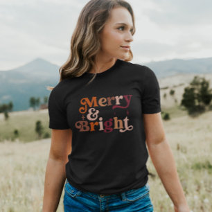 T-shirt Boho Retro Merry et Bright