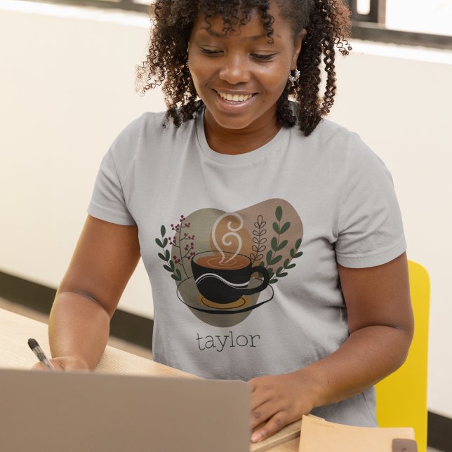 T-shirt Boho Terracotta Café Thème Personnalisé (Créateur téléchargé)