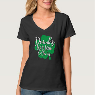 T-shirt Boire Bien Avec D'Autres De Boire Squad Drôle St
