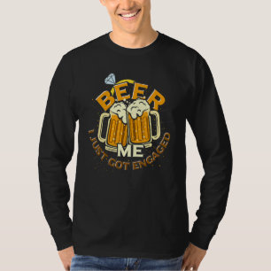 T-shirt Boire Bière nouvellement engagé Couple Fiançailles