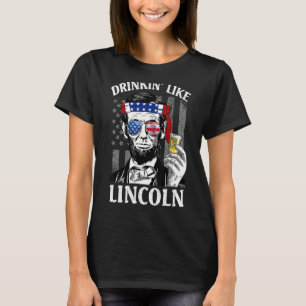 T-shirt Boire Comme Lincoln 4 juillet Hommes Abraham Amer