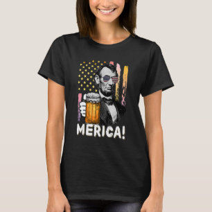 T-shirt Boire Comme Lincoln 4 juillet Hommes Abraham Meri
