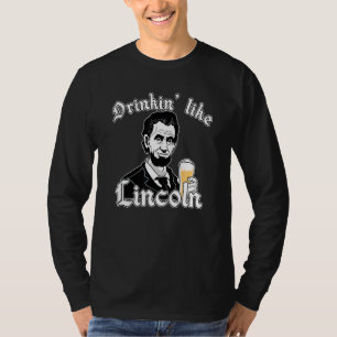 T-shirt Boire comme Lincoln Drapeau Usa 4 juillet Quatrièm