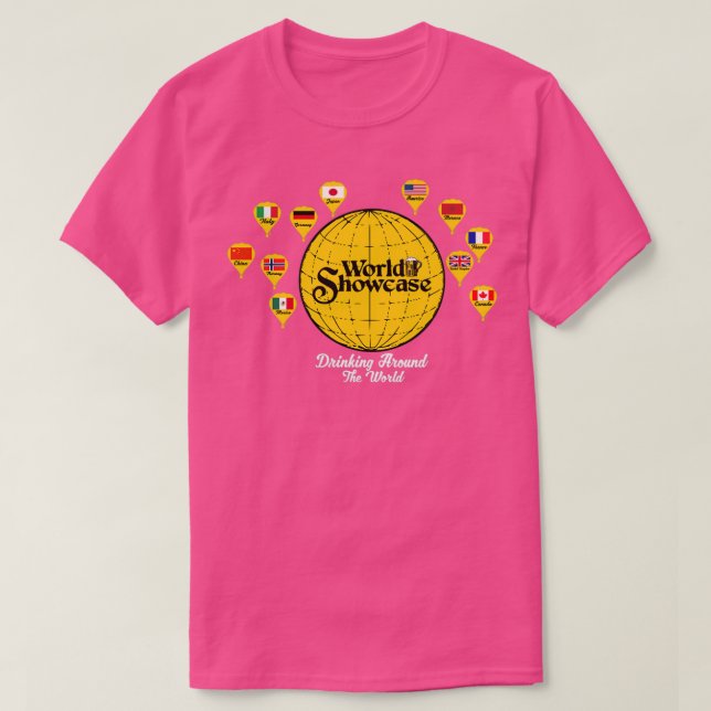 T-shirt Boire Dans Le Monde Entier Epcot (Design devant)