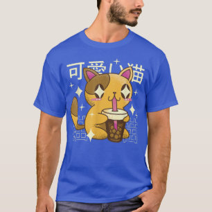 T-shirt Boire de chat Bubble Thé Boire Japon 