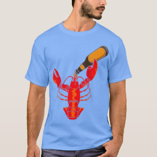 T-shirt Boire de la bière Homard Funny Crawfish Artisanat 