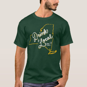 T-shirt Boire De La Bière Locale De L'État De New York