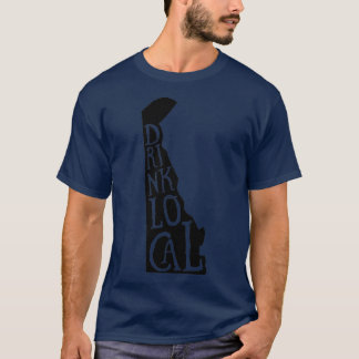 T-shirt Boire De La Bière Locale Delaware State Outline