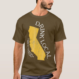 T-shirt Boire de la bière locale San Diego CA Craft