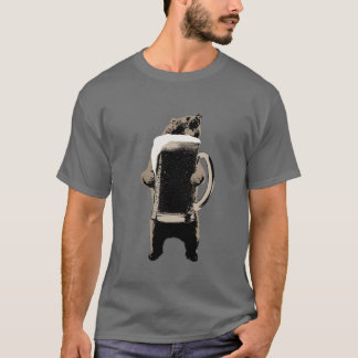 T-shirt Boire drôle d'ours de bière