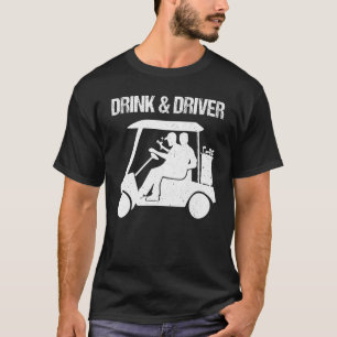 T-shirt Boire Et Conduire Golf Ball Green Handicap Driver