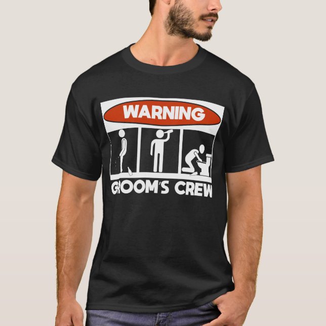 T-shirt Boire Groom Squad Drôle Hommes Crew Bachelor Party (Devant)