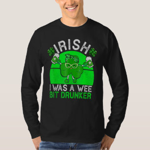 T-shirt Boire Irlandais J'Étais Un Wee Bit Drunker Bière S