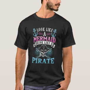 T-shirt Boire la journée ressemble à une sirène boire comm